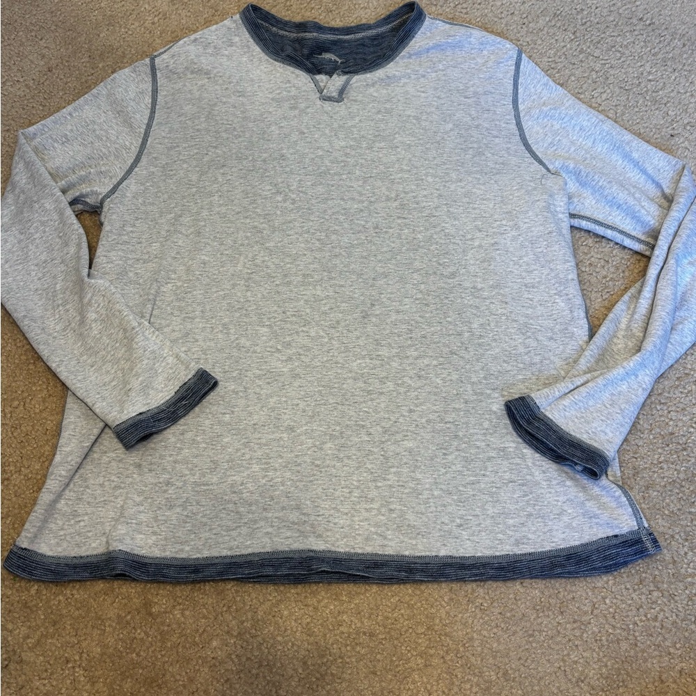 Tommy Bahama Striped Blue Reversible Shirt - Picture 5 of 9